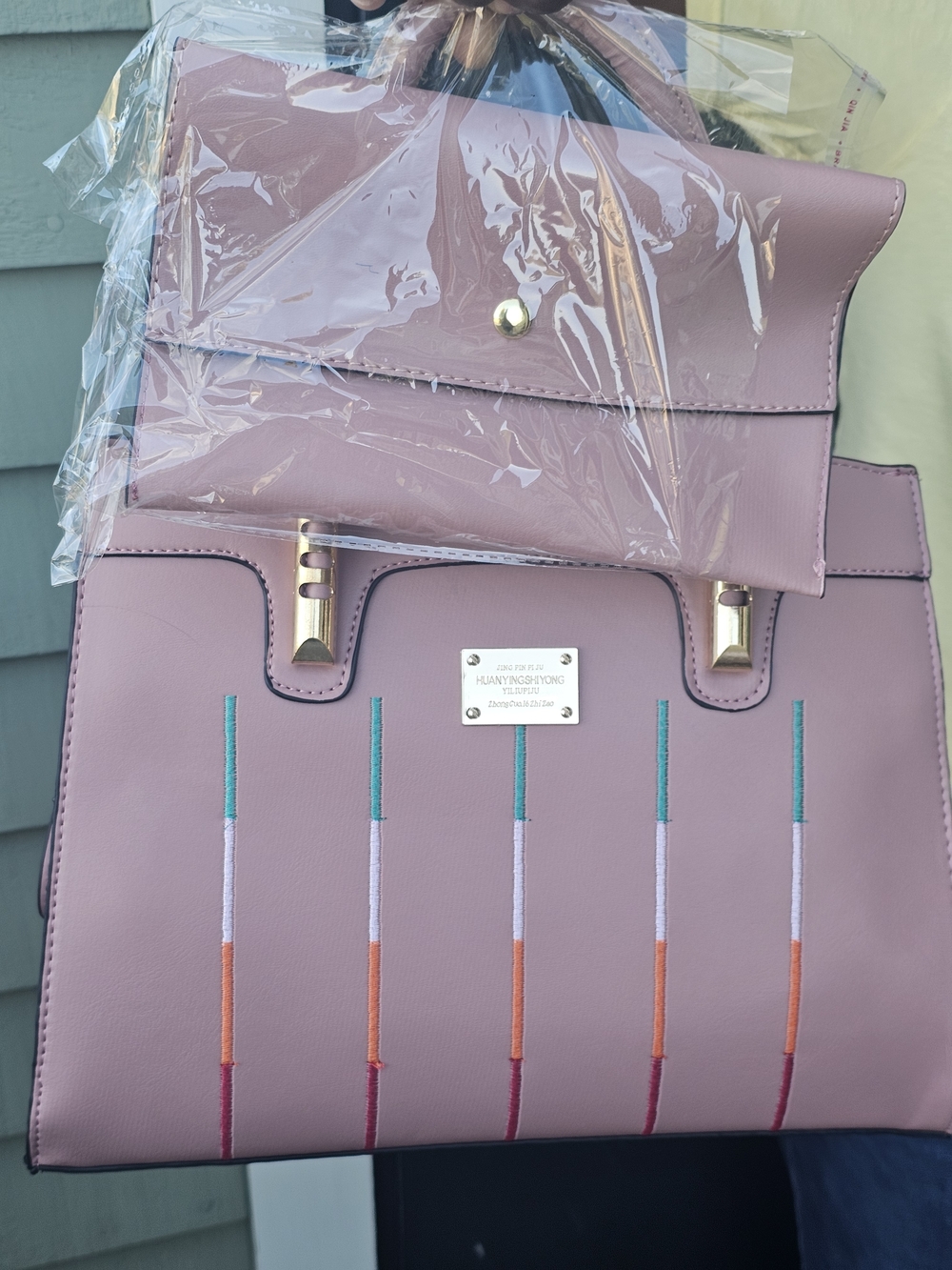 Pink Structured Top-Handle Satchel